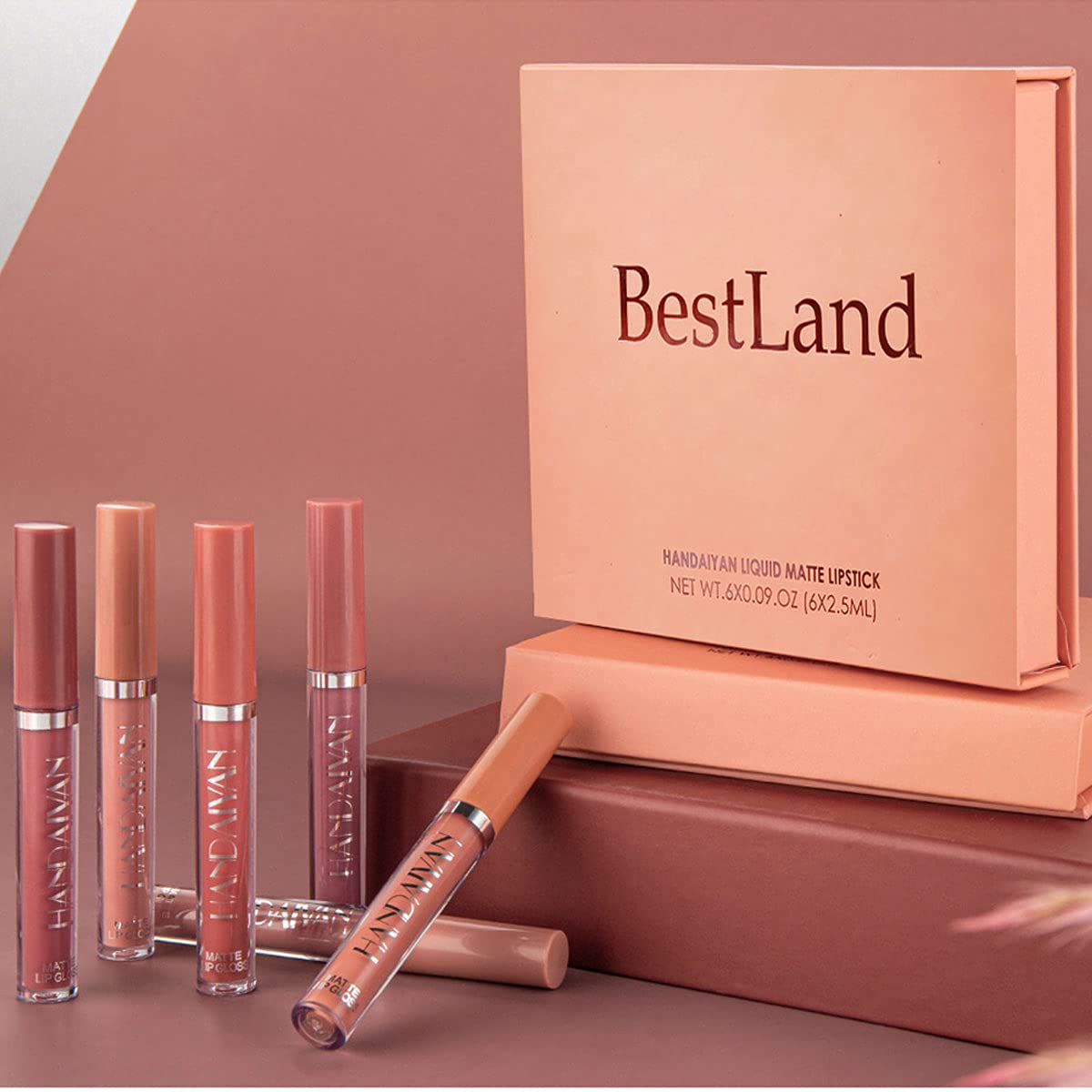 Thumbnail 5 de BestLand 54546 6-Piece Matte Liquid Lipstick Set, Waterproof, 6 Colors