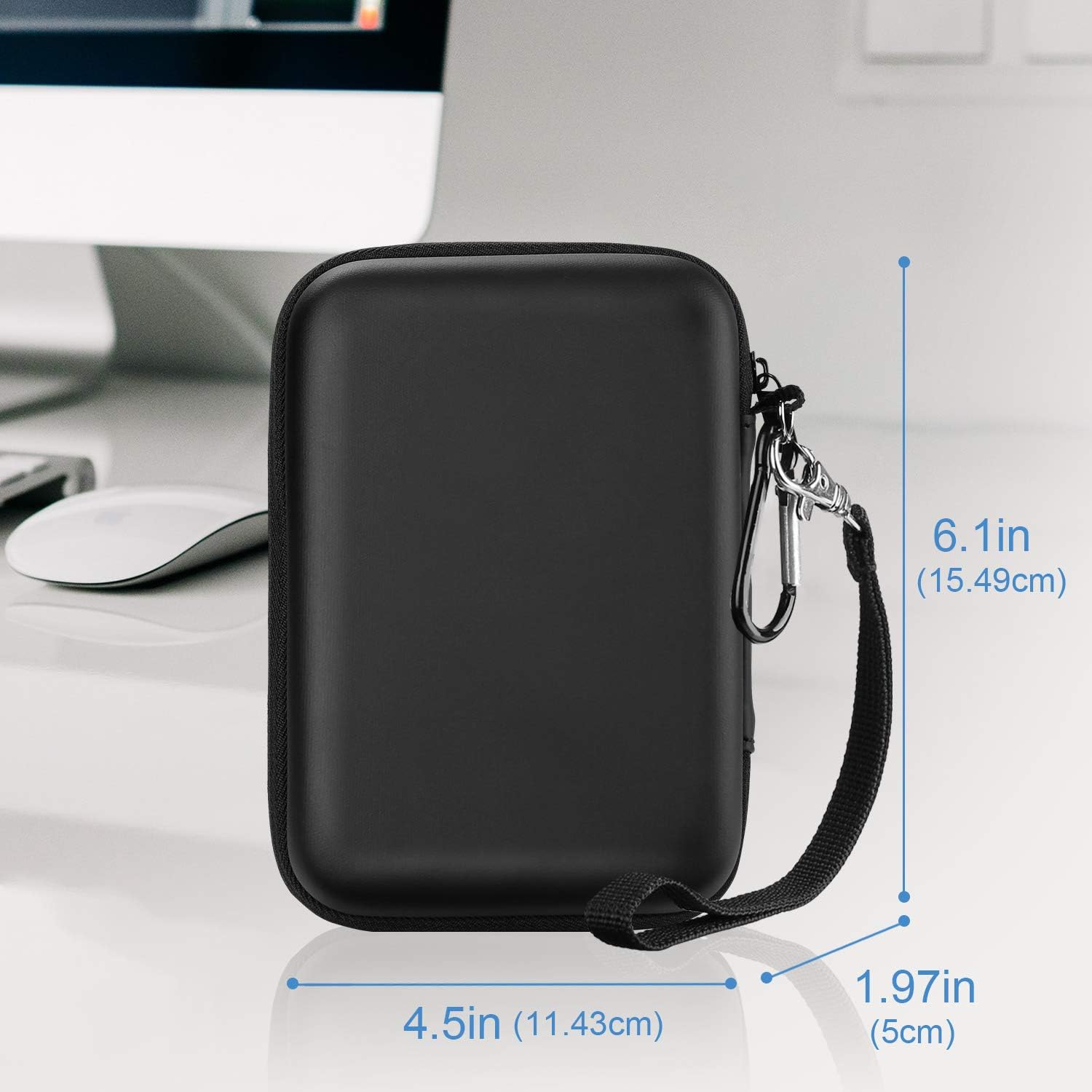 Detalle 2 de ProCase Doppel-Tasche für 2 externe 2,5" Festplatten – robuster Schutz auf Reisen