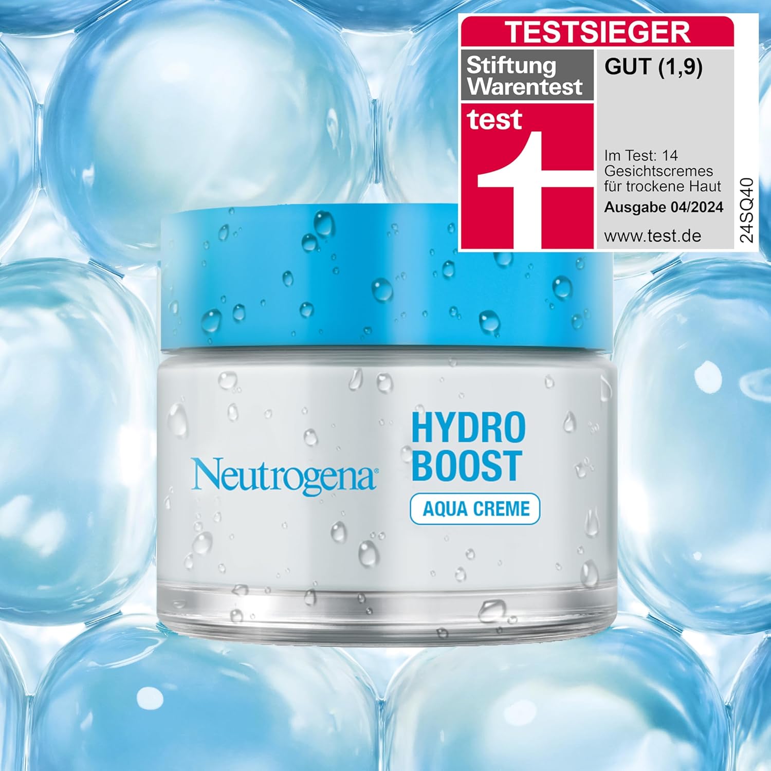 Detalle 2 de Neutrogena Hydro Boost Skincare Set: Aqua Creme + Nachtcreme – parfümfrei, Hyaluronsäure, Feuchtigkeit für trockene Haut
