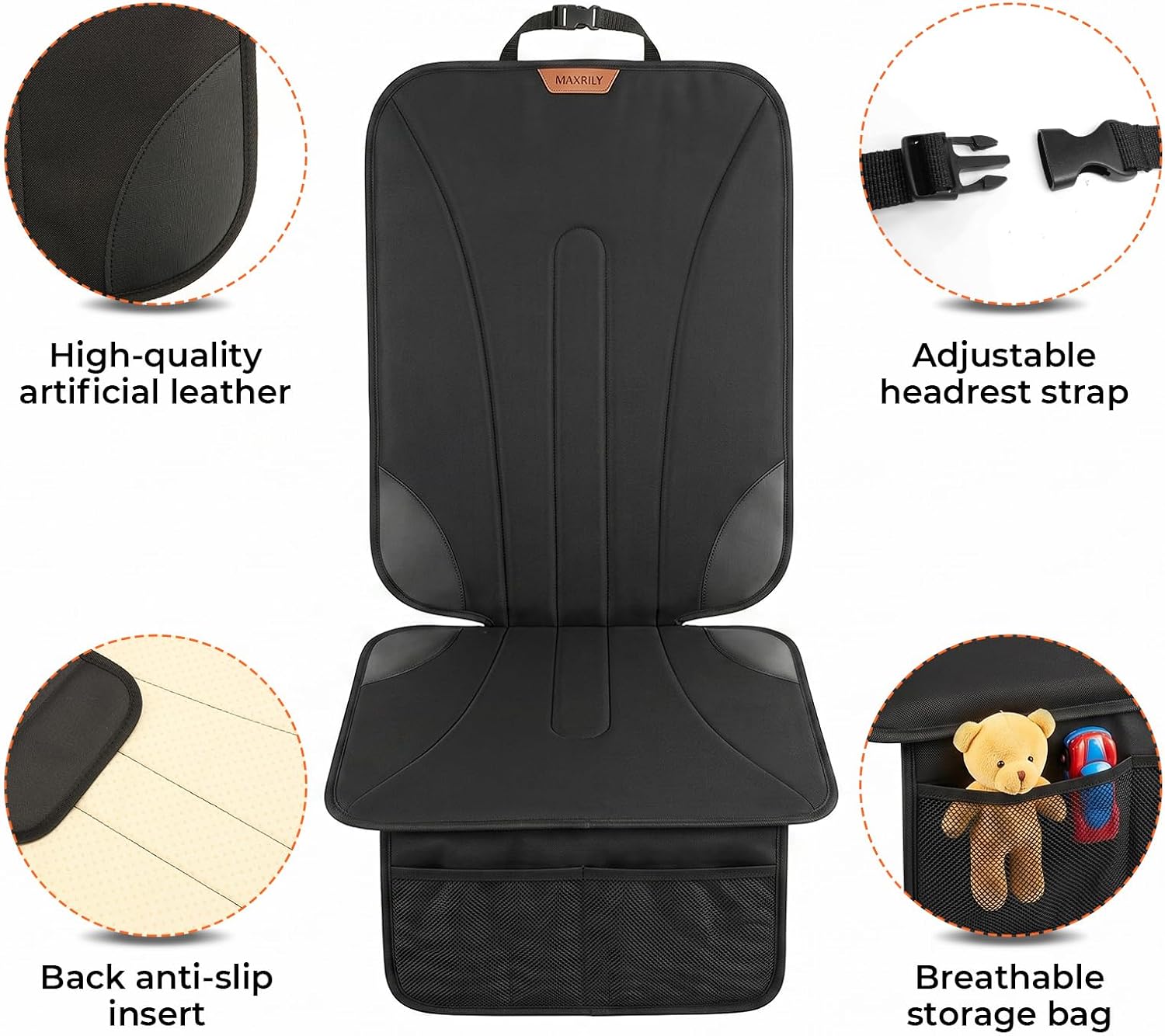 Detalle de MAXRILY Car Seat Protector, 600D Fabric