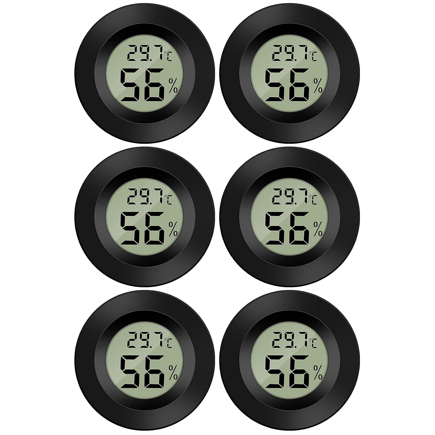 Detalle de Thlevel Mini Digital Hygrometer Thermometer 6er-Set
