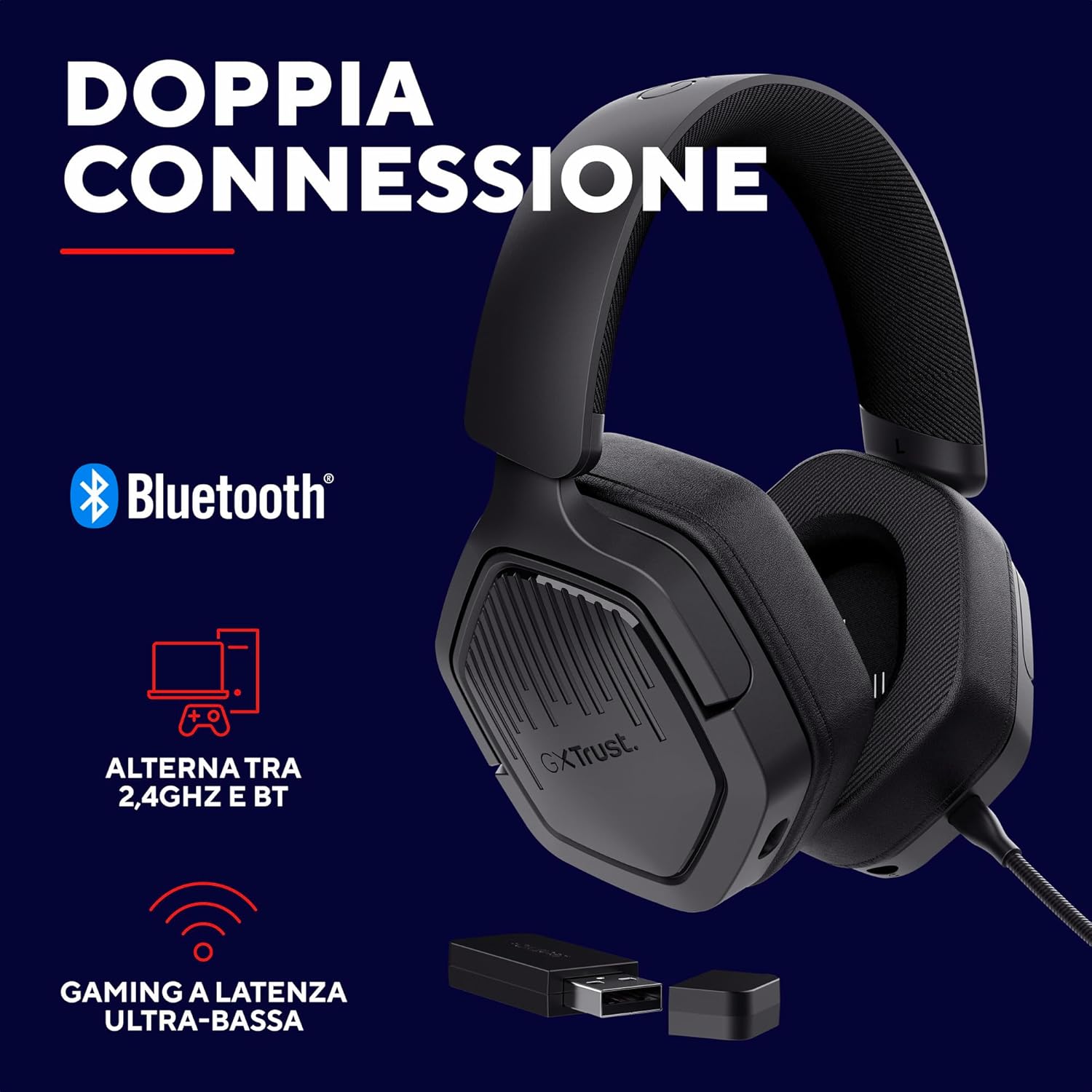 Thumbnail 2 de Trust Gaming GXTrust 1493 Ravox Cuffie Gaming Wireless