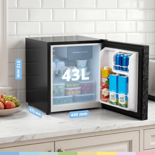Detalle de COMFEE' 43L Refrigerador Mini Compacto 1 Puerta con Chill Box 0–10 °C, Negro