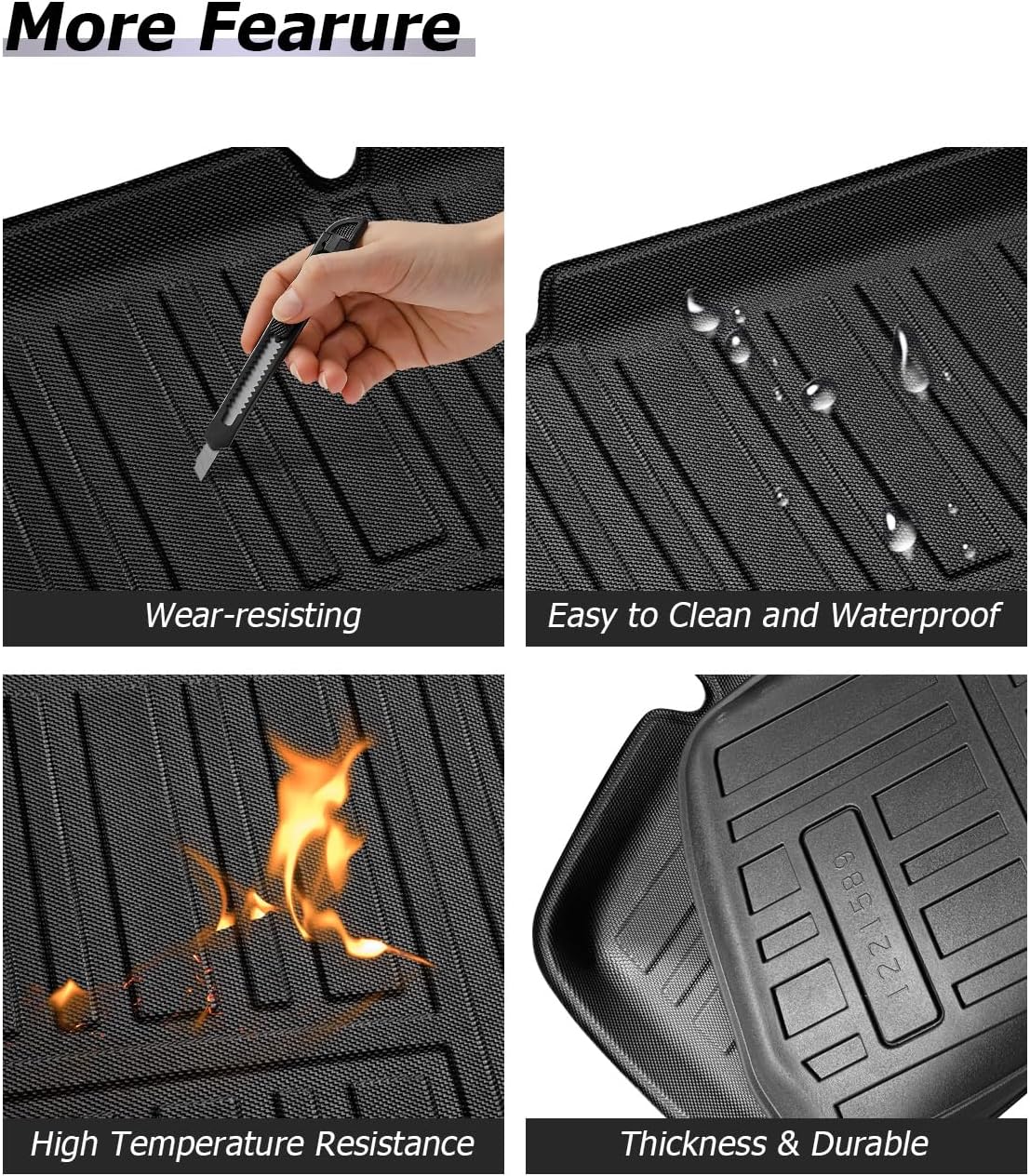 Thumbnail 4 de LUWU faltbare TPE-Kofferraummatte oben für Dacia Sandero 3 / Stepway 3 (ab 2021) – Wasserdicht & rutschhemmend