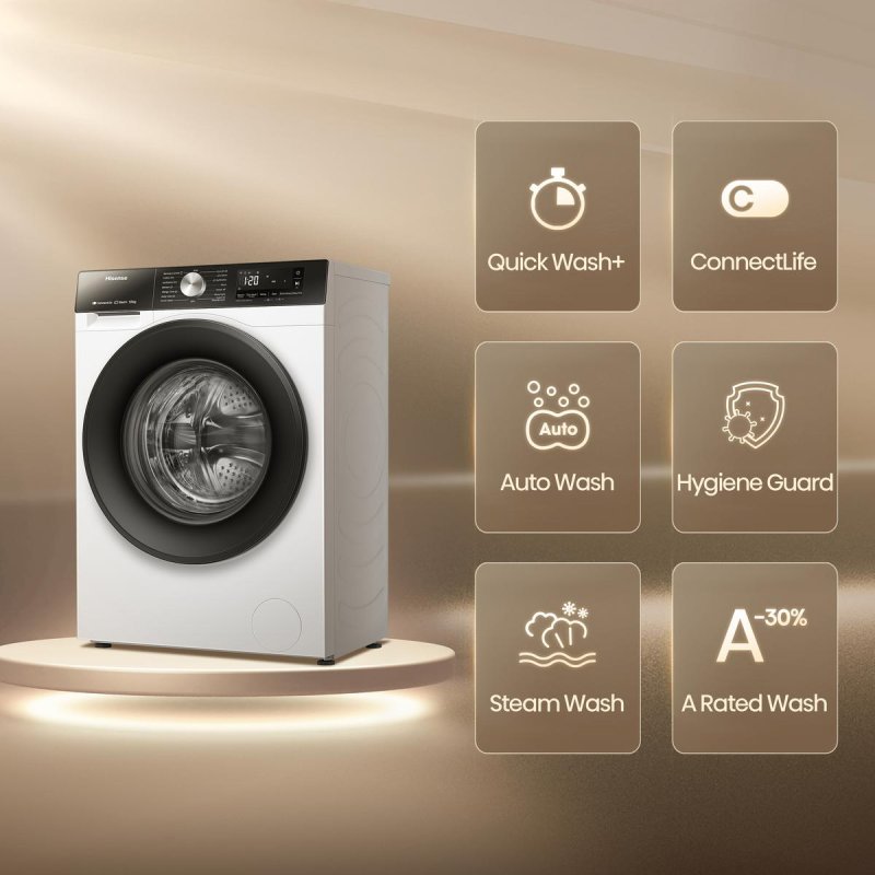 Detalle de Hisense WD3S9043BW3 Lavasecadora 9 kg 🔄
