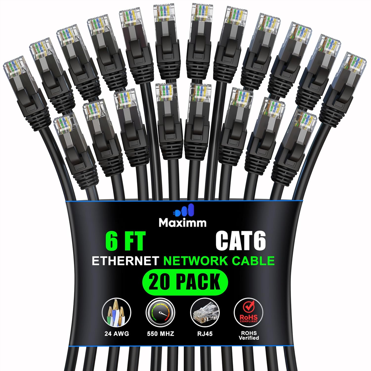 Detalle de Maximm Ethernet Cable 6 ft