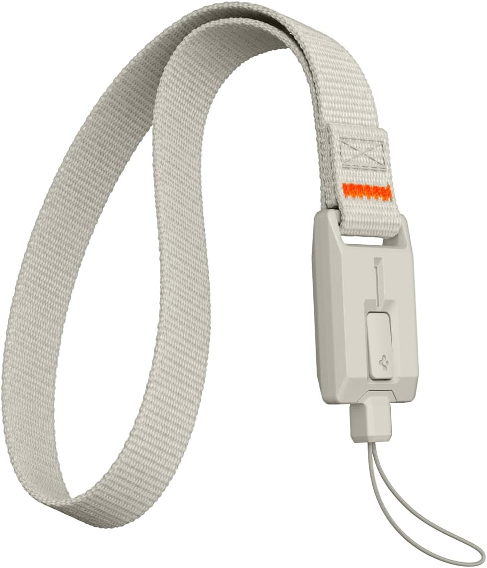 Detalle de Spigen DA30S-LS Classic LS : dragonne pour téléphone Stone, verrouillage sécurisé et design minimaliste
