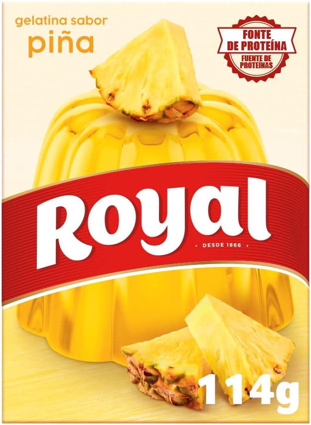 Royal Gelatina Piña en Polvo 10 Raciones Pack 2 x 57 g 🍍