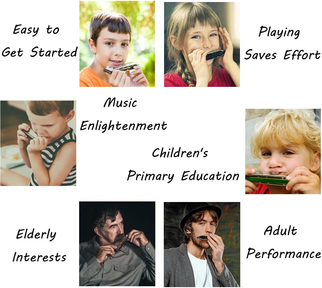 Thumbnail 6 de Harmonica Mouth Organ Harp Armonica 24 Hole Key of C Diatonic Polyphonic Blues Harmonica