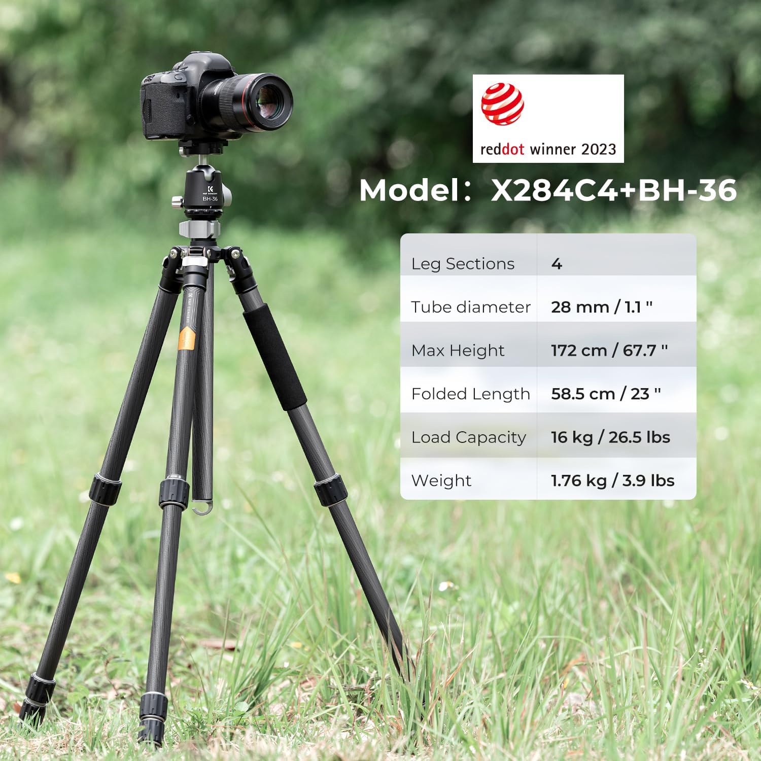 Thumbnail 1 de K&F CONCEPT X-Series Carbon Stativ 172 cm