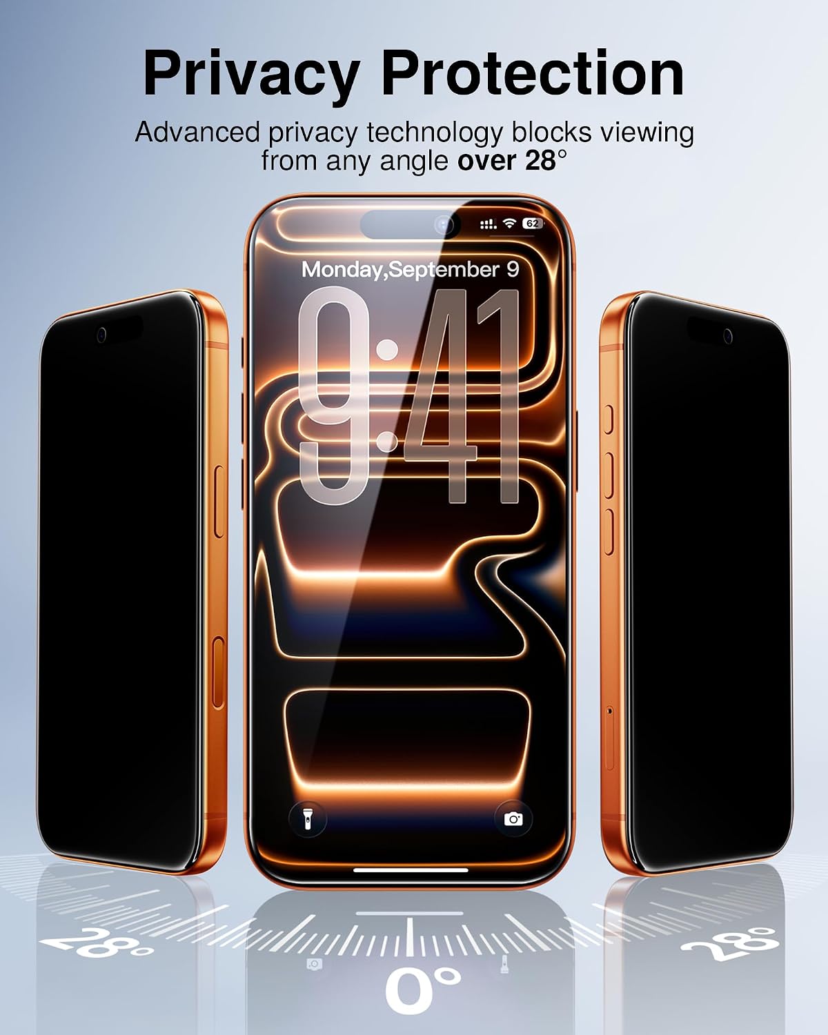 Detalle 2 de SMARTDEVIL iPhone 17 Pro Privacy Screen Protector 2-pack
