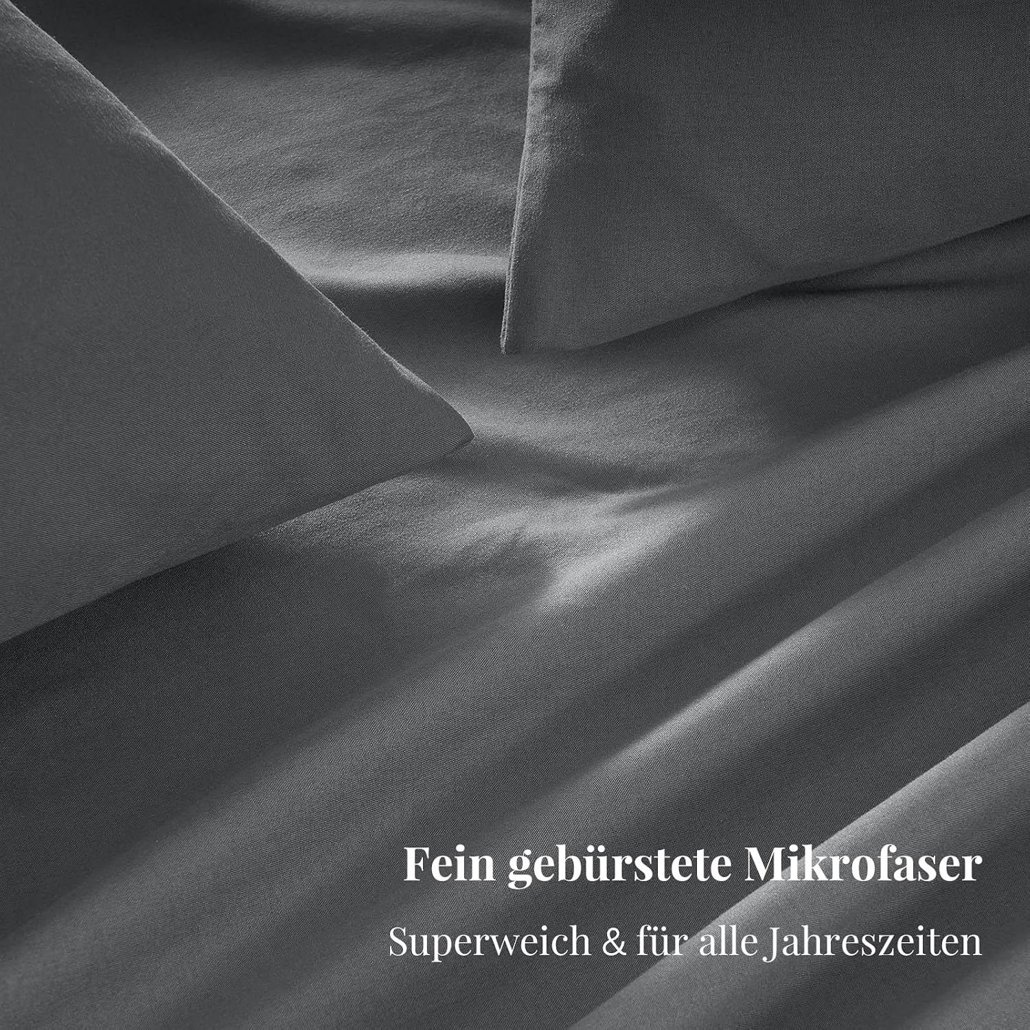 Thumbnail 3 de WohlNest Bettwäsche 135x200 4teilig Grau