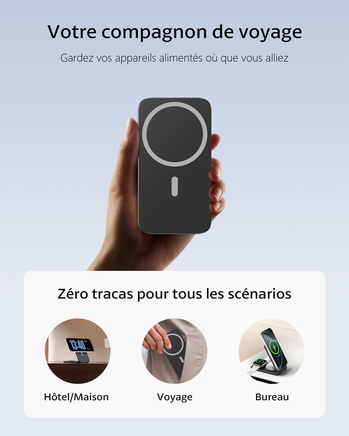 Thumbnail 6 de Chargeur Induction 3 en 1 XNYAND : station MagSafe pliable pour iPhone, Apple Watch et AirPods