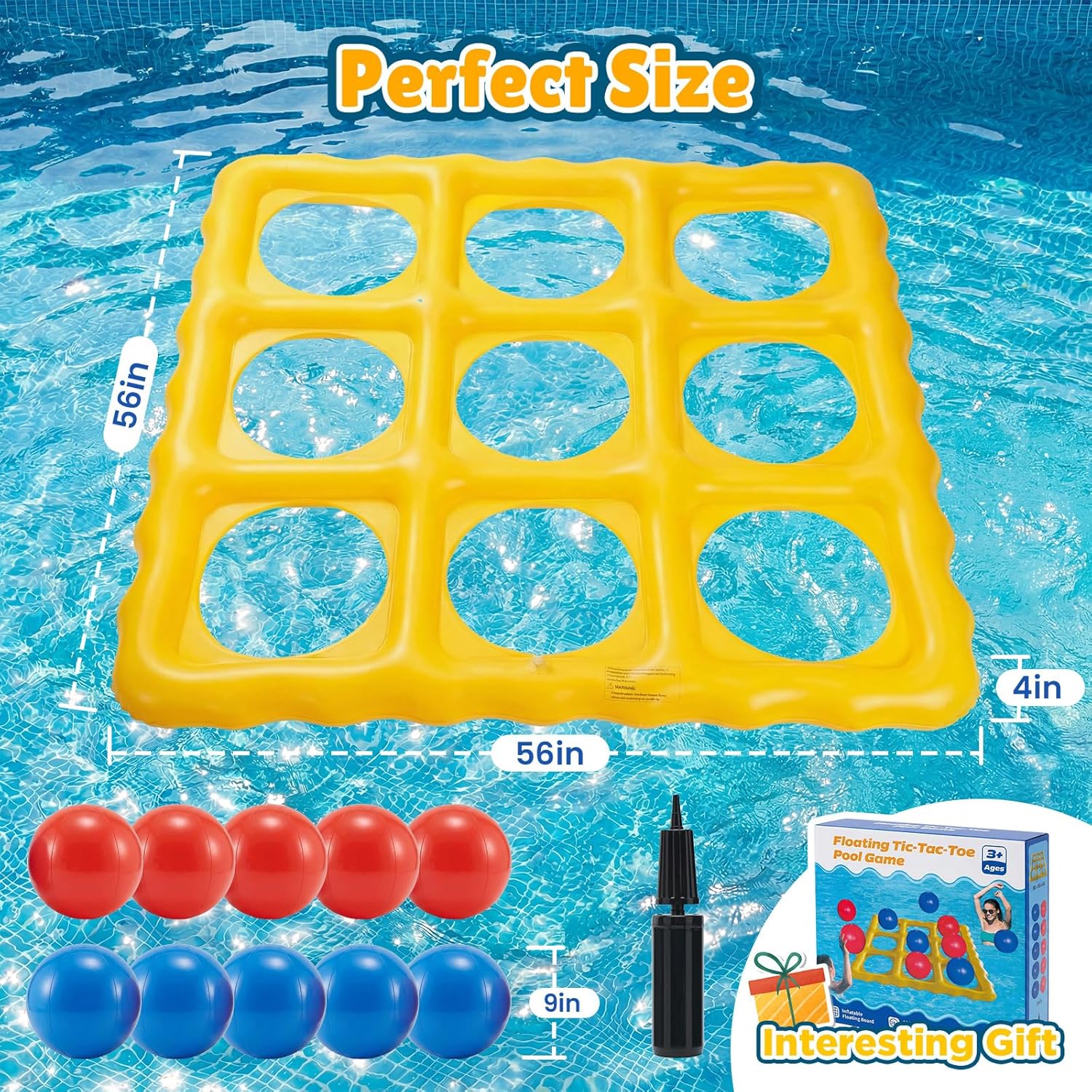Thumbnail 6 de Dalipto Giant Inflatable Tic-Tac-Toe Pool Game