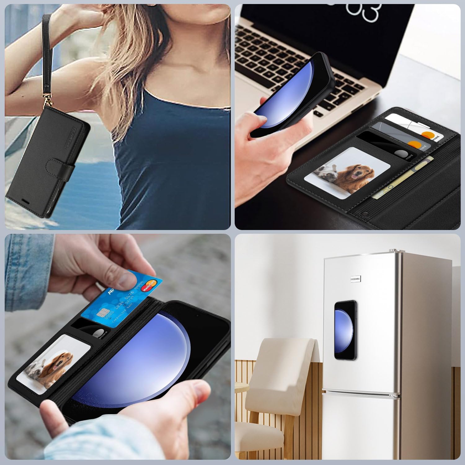 Thumbnail 6 de XTCASE coque magnétique 2 en 1 portefeuille pour Samsung Galaxy S23 5G compatible MagSafe, noir