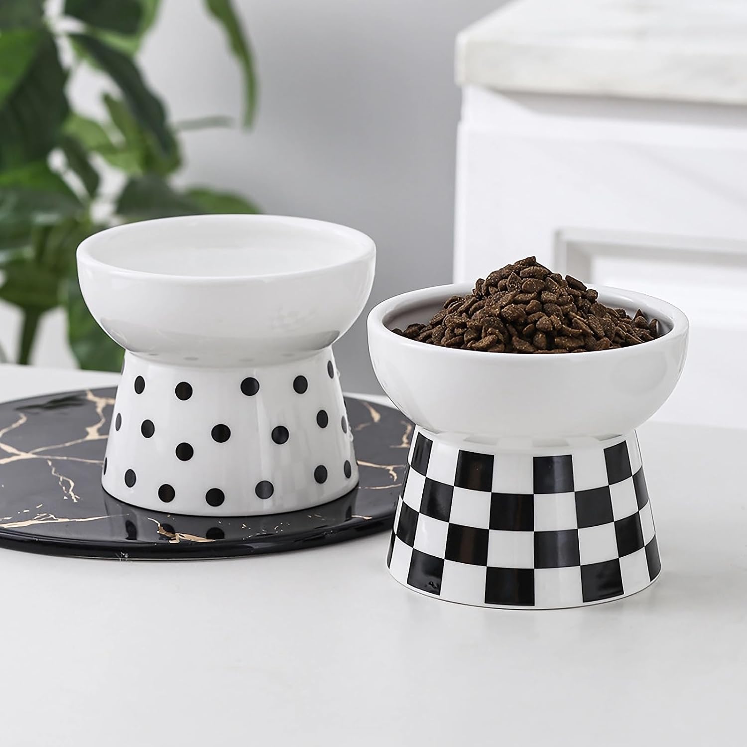 Thumbnail 6 de Ceramic Cat Bowl elevated anti-whisker design 🐱