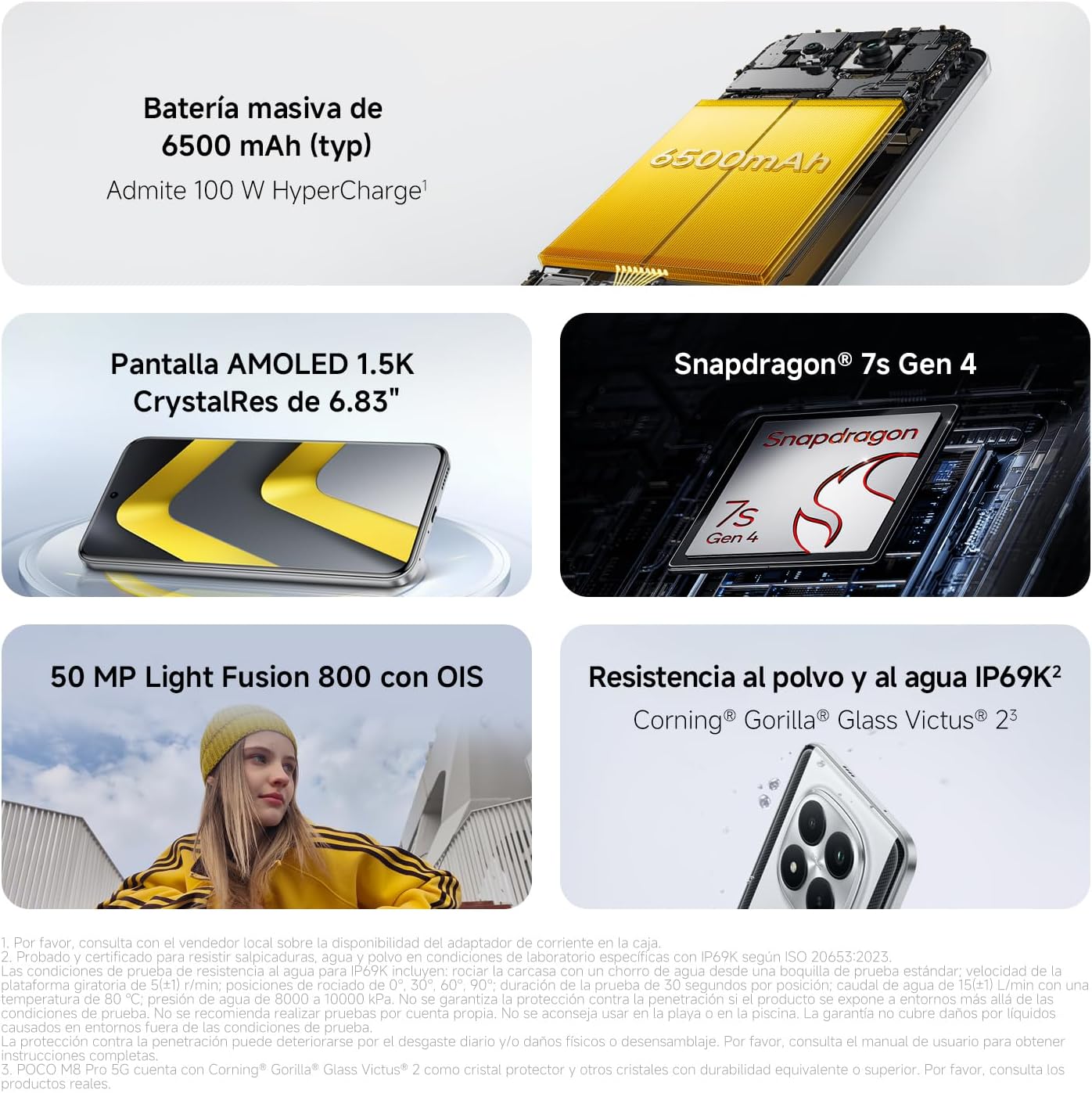 Detalle 2 de XIAOMI POCO M8 Pro 5G Smartphone 12+512GB