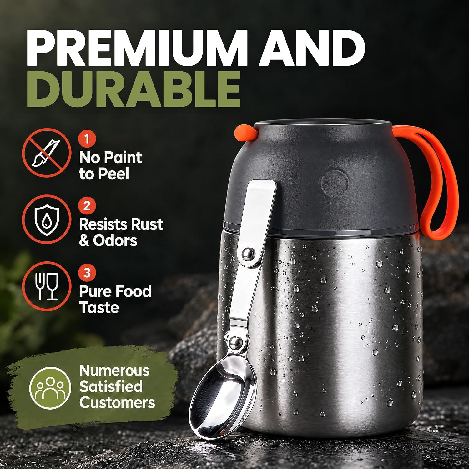 Thumbnail 5 de Dimono Récipient isotherme en acier inoxydable 500 ml Thermal Food Container