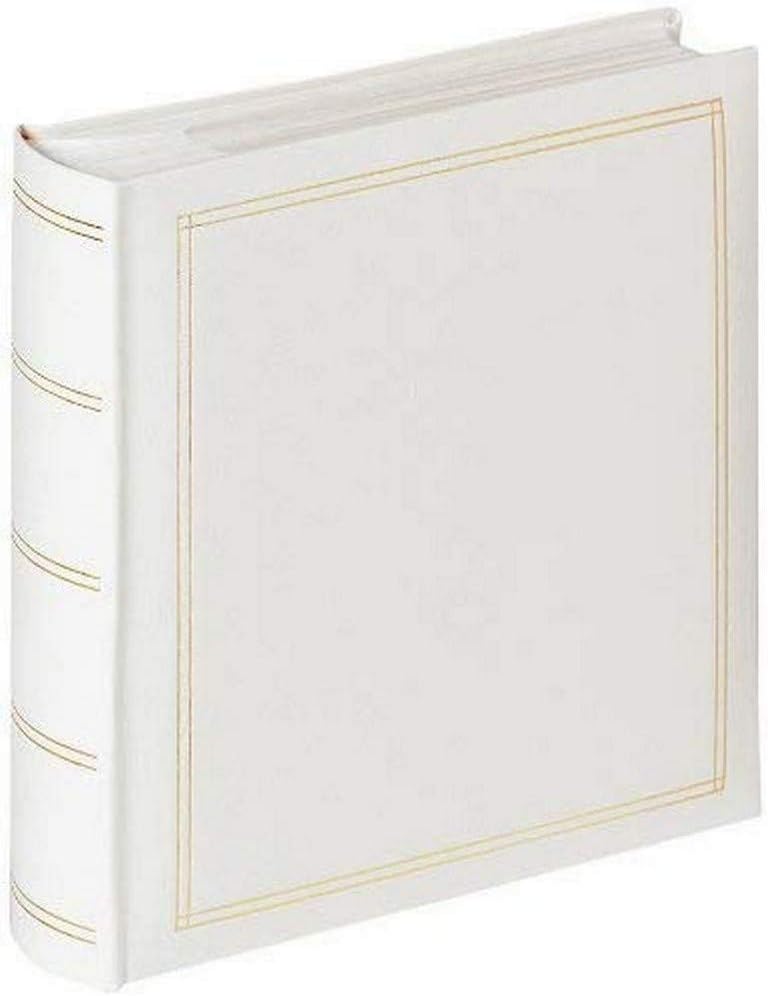 Detalle de Walther Design Album Photo Blanc 200 Photos 10 x 15 cm – Monza ME-138-W, Memo Book Simili Cuir avec gaufrage doré