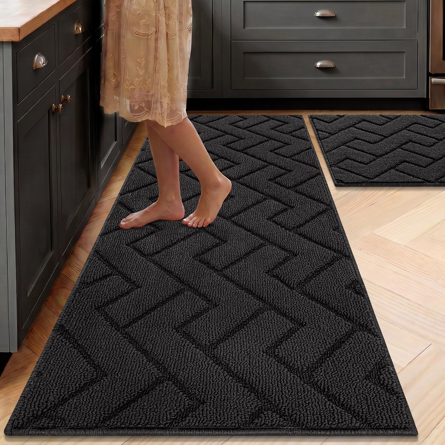 Thumbnail 6 de hicorfe Kitchen Runner Rugs and Mats Sets, 2 Pieces