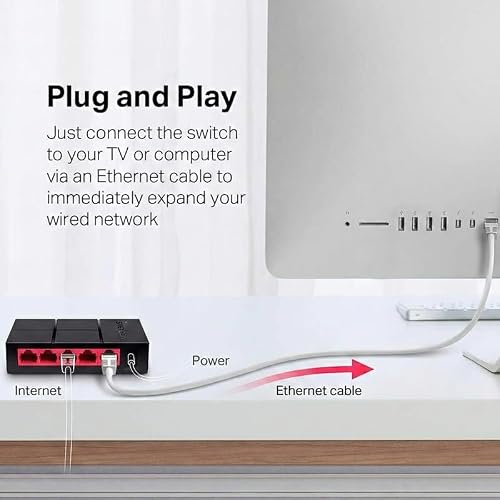 Thumbnail 3 de Mercusys MS105G: Switch 5 Puertos Gigabit Plug & Play, silencioso y eficiente