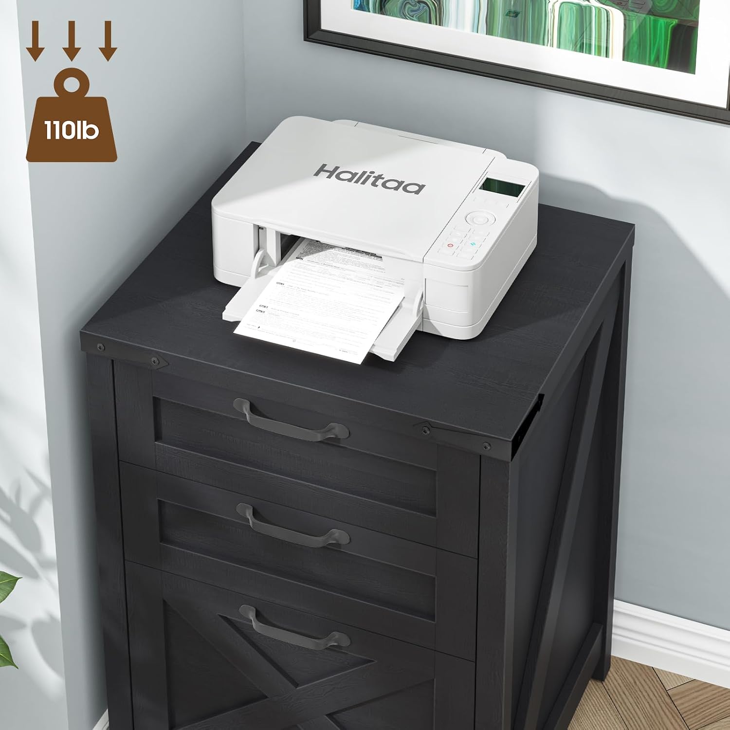 Thumbnail 4 de Halitaa File Cabinet with 3 Drawers