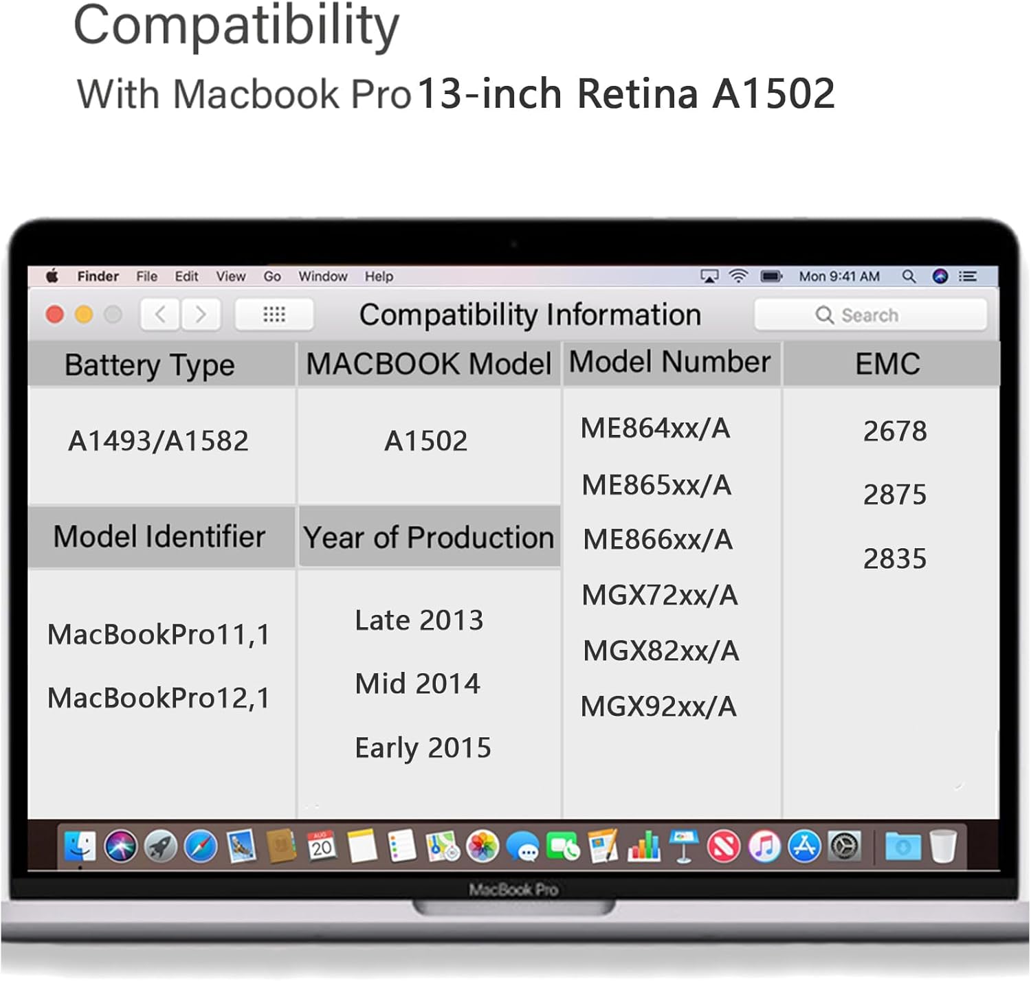 Thumbnail 6 de XINGLT A1582 A1502 Battery Replacement for 13-inch MacBook Pro