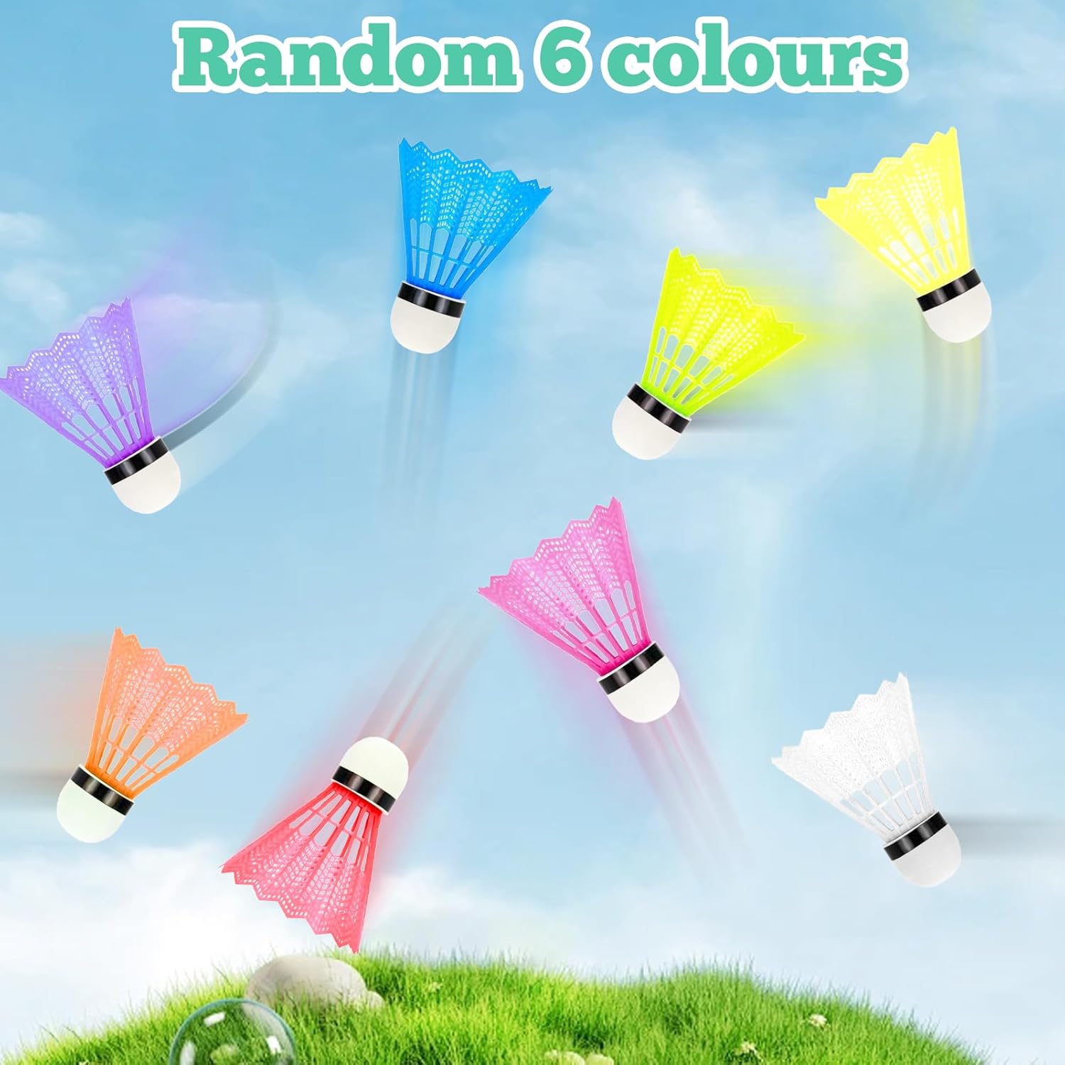 Thumbnail 2 de WanderGo 12 Pcs Colourful Badminton Shuttlecocks