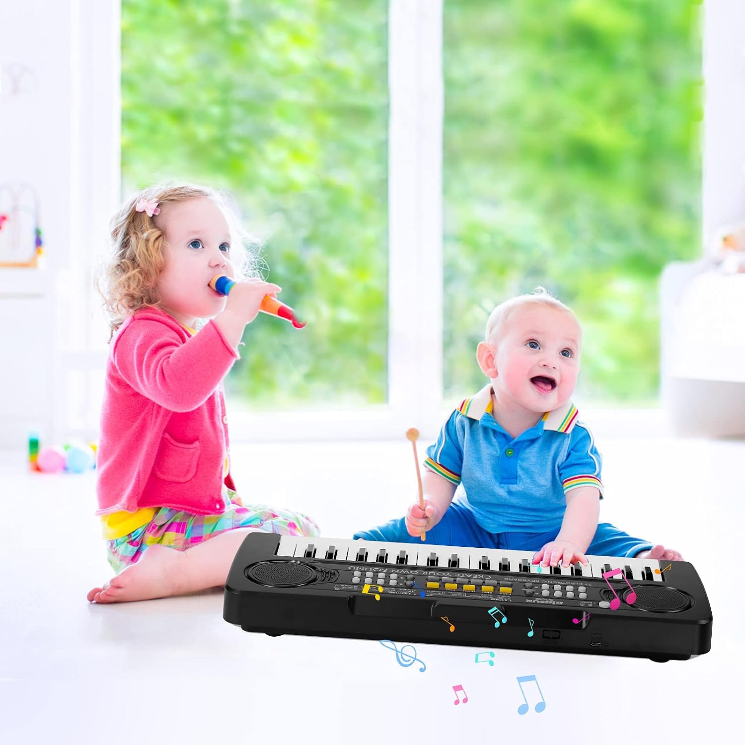 Thumbnail 6 de Raimy 37 Keys Kids Keyboard Piano (Portable Electronic) for Ages 3+ — Black
