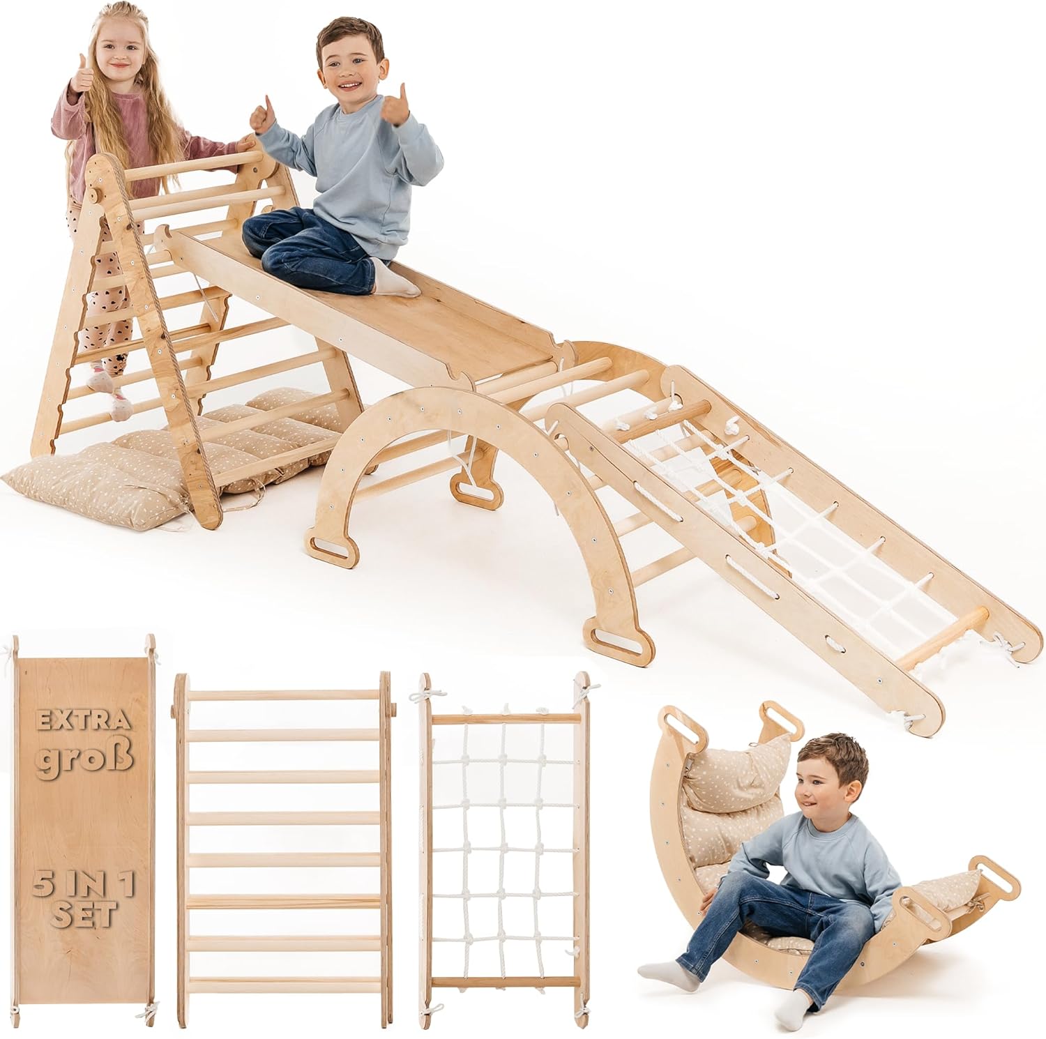 Goodevas Extra Groß Montessori Klettergerüst 1–5 Jahre