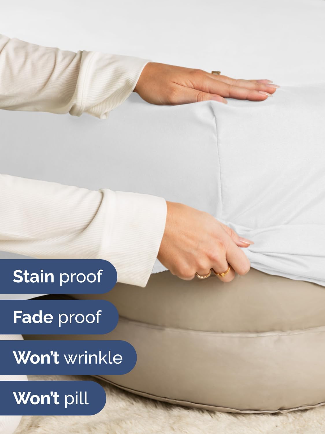 Thumbnail 3 de CGK Unlimited Extra Deep Twin XL Fitted Sheet (Hotel Luxury) – White – Ultra-Soft Microfiber with Extra-Deep Pockets