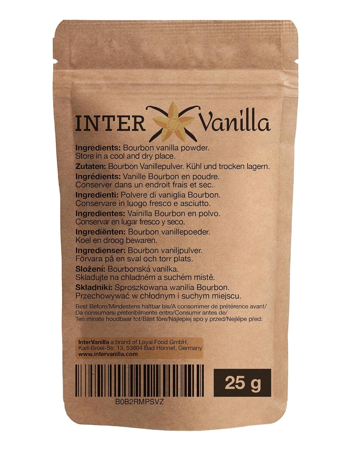 Thumbnail 6 de InterVanilla Bourbon Vanillepulver 25 g – 100% Bourbon Vanille, Madagaskar