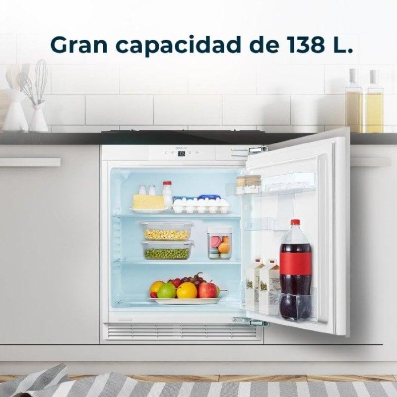 Detalle 2 de Frigorífico Mini Cecotec Bolero CoolMarket TT BI 138 White Defrost 138L E Blanco Fast Cooling