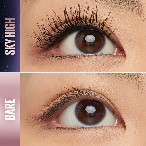 Detalle de Maybelline Lash Sensational Sky High Washable Mascara Review: Buildable Volume & Length in Blackest Black