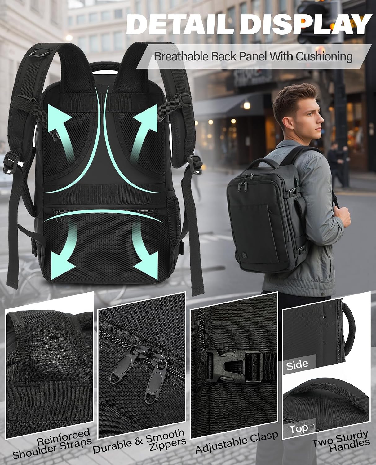 Thumbnail 4 de VANKEV Ryanair Cabin Bag 40x20x25 20L travel backpack