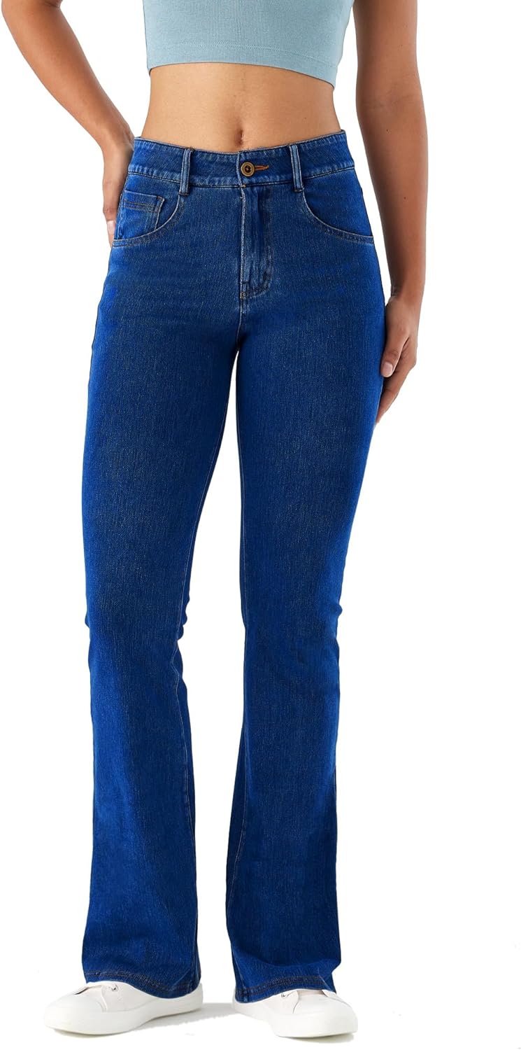 Thumbnail 1 de LaiEr Women's High Stretch Yoga Jeans: Skinny with Hip Lifting & Zipper Pockets