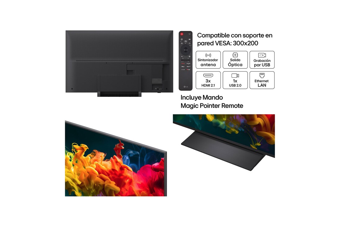 Thumbnail 2 de LG 55QNED81B6A: Smart TV QNED evo MiniLED AI 4K 55" (2026) para ver con claridad y detalle