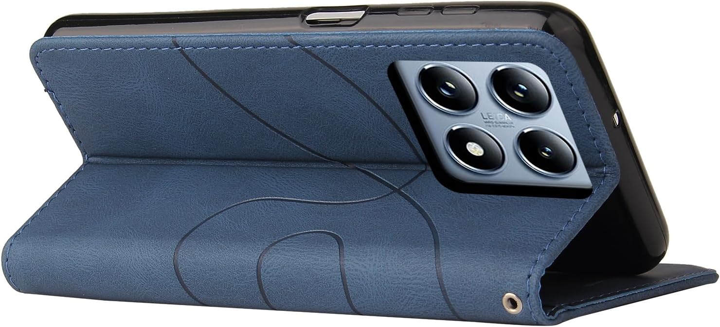 Thumbnail 3 de CXTCASE Flip-Hülle für Xiaomi 14T Pro (blau) mit Kartenfächern und Klappfunktion