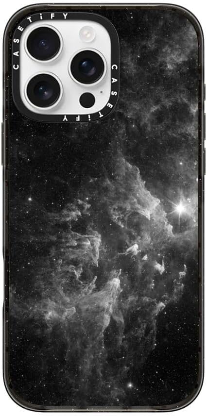 Detalle de CASETiFY Impact Case for iPhone 16 Pro Max, MagSafe, Black Space Marble
