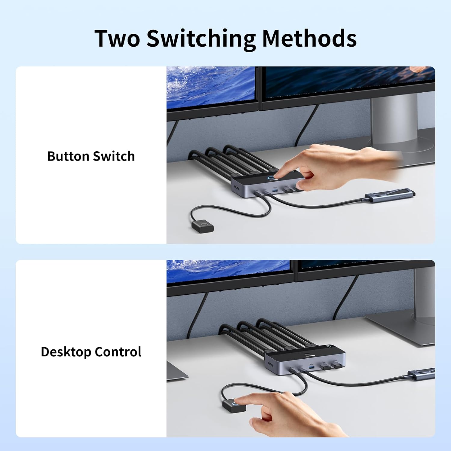 Thumbnail 6 de UGREEN HDMI KVM Switch 4K@60Hz for 2 PCs