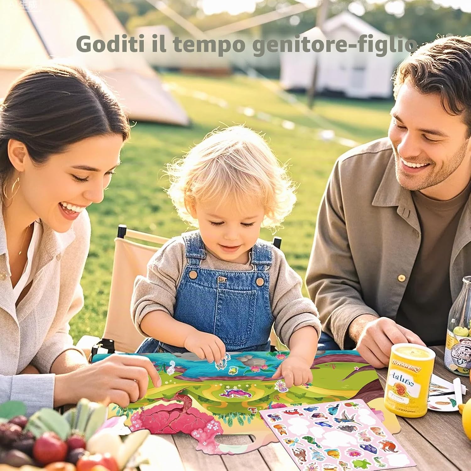Detalle 2 de GUYUCOM Adesivi per bambini dai 2 anni: set di 4 confezioni riutilizzabili, impermeabili