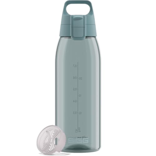 Detalle de Sigg Tritan Trinkflasche Total Color ONE Morning Blue, 1 L – auslaufsicher, spülmaschinenfest & BPA-frei