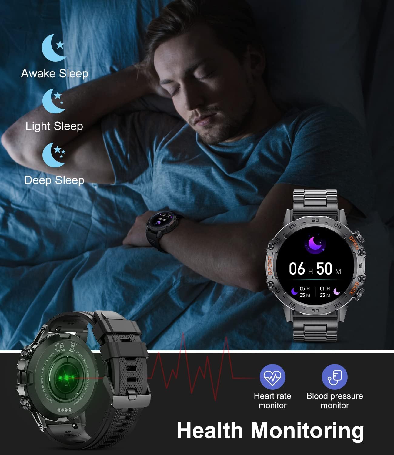 Detalle 2 de Military Smart Watch Tactical fitness watch