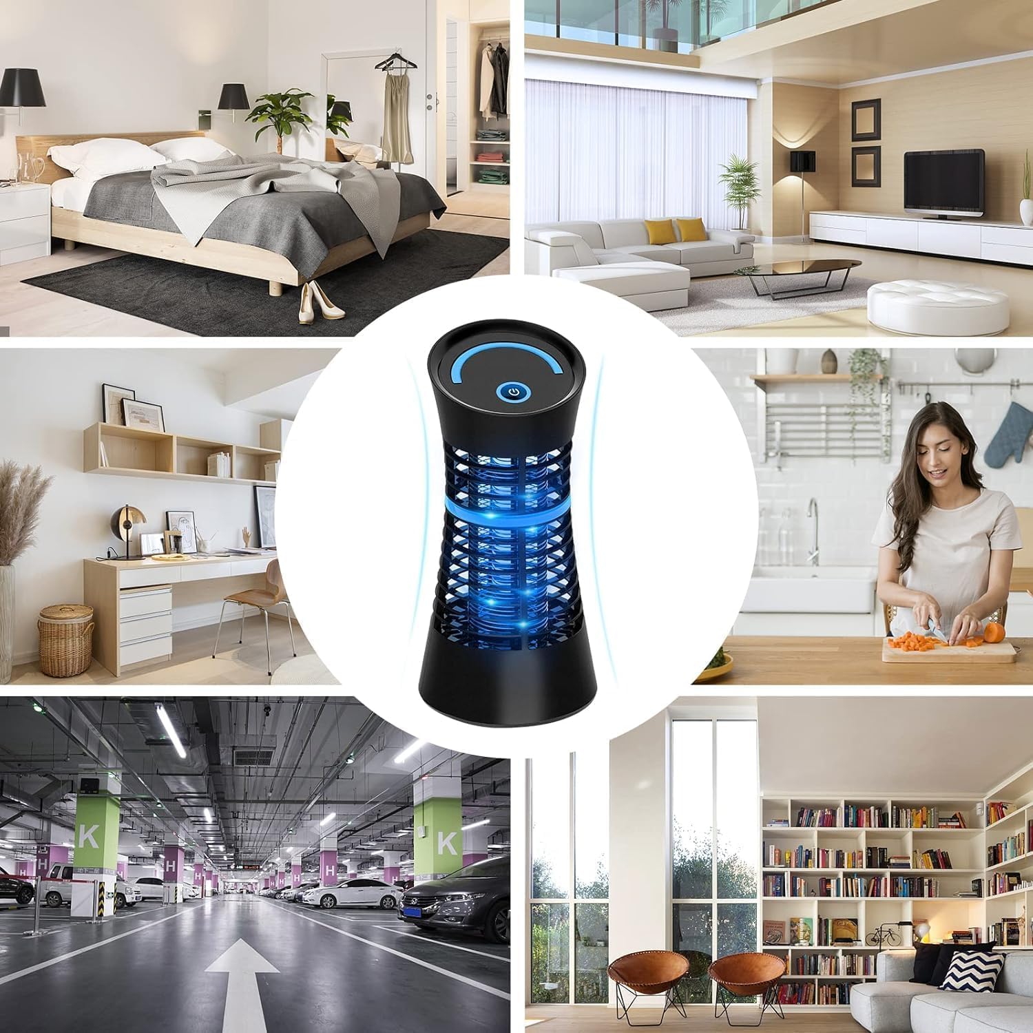 Thumbnail 6 de Regevo Elektrischer Insektenvernichter 1000V, 4W – UV-Licht, 360° Mückenlampe, leiser Innenbereichschutz