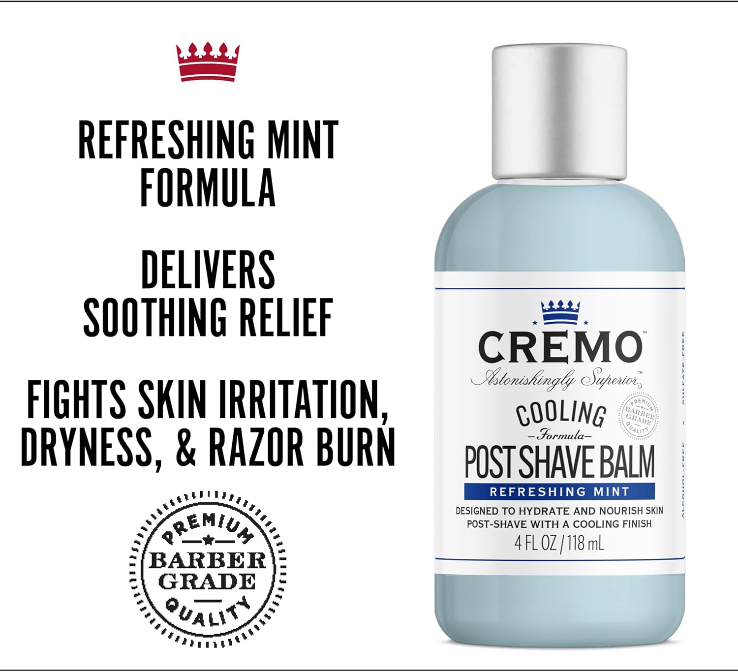 Detalle de CREMO Cooling Baume Après-Rasage Raffraîchissant pour Homme – 118 ml