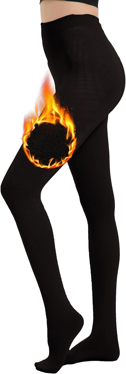 Thumbnail 6 de Hiltzo Collants Chauds pour Femmes - Hiver Extensible & Épais en Polar Taille Haute