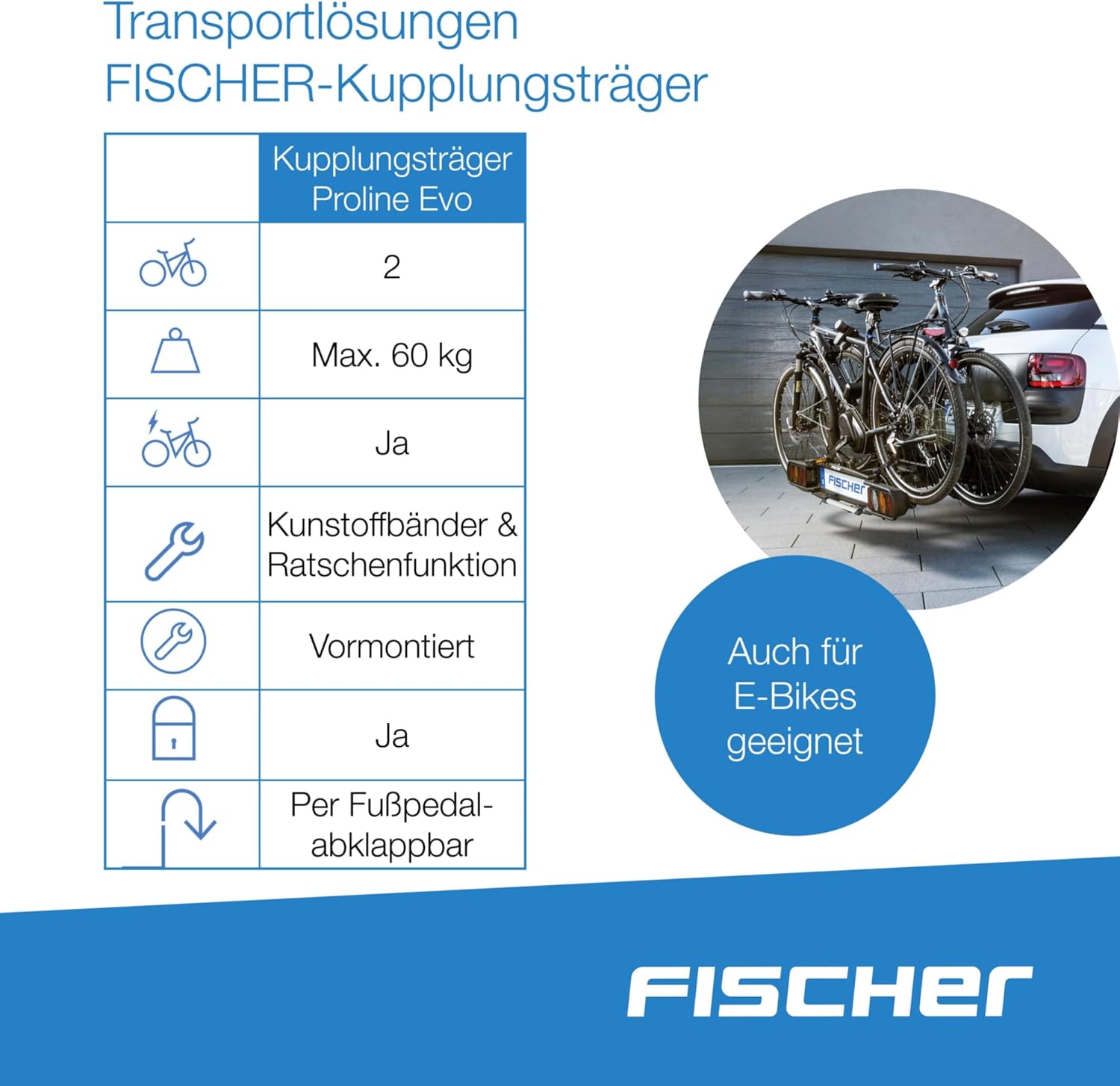 Thumbnail 4 de FISCHER ProlineEvo 2 Fahrradträger 60 kg