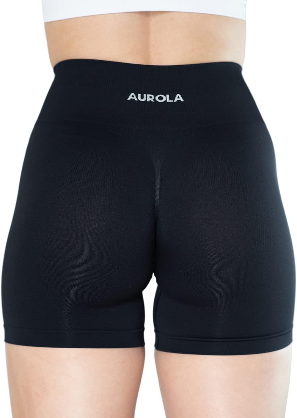 Detalle de AUROLA Dream Collection Women’s Workout Shorts (High Waist, Scrunch Butt, Seamless)