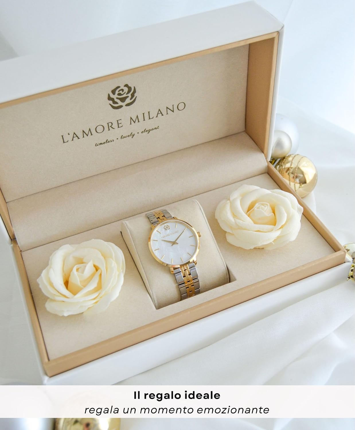 Thumbnail 4 de L'AMORE MILANO: Orologio da donna in scatola, 36 mm, impermeabile 5 ATM – Regalo elegante con cassa regalo