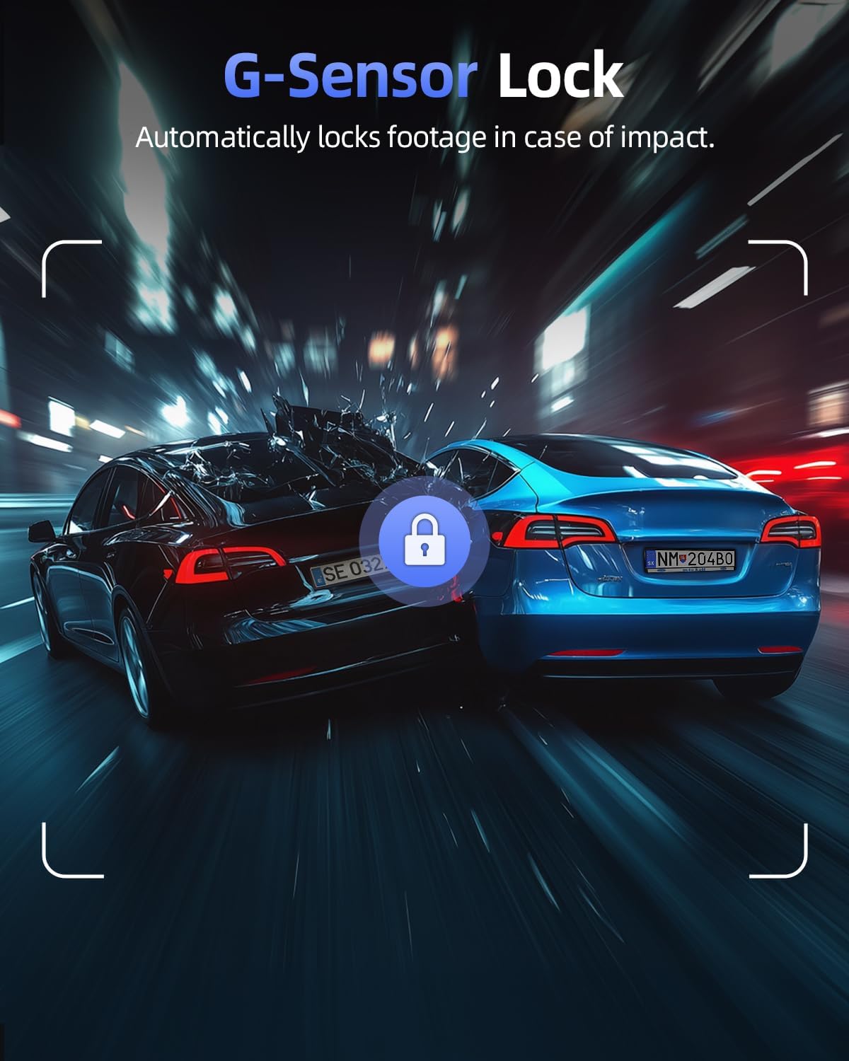Thumbnail 5 de CIEVIE Dash Cam Front and Rear (4K) – 64GB, 1.5" IPS Display, 5GHz Wi‑Fi, 24/7 Parking, G‑Sensor